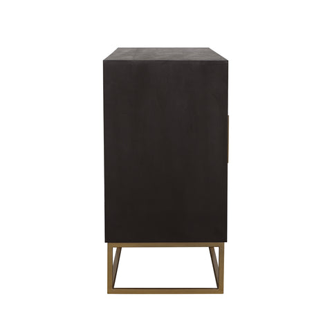 Kelsey 2-door 57" Wood Accent Storage Cabinet Black WalnutBlack Walnut