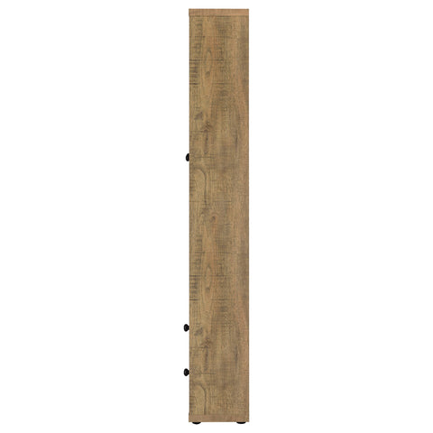Sycamore 4-shelf Glass Door Tall Cabinet with Drawers MangoMango