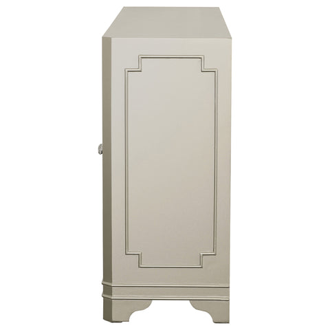 Cyrus 4-door Accent Cabinet Smoke and ChampagneChampagne