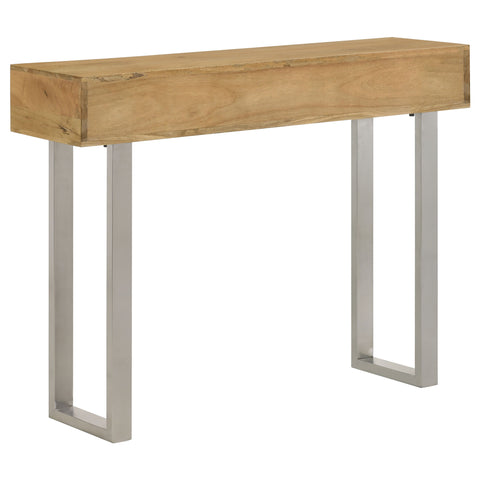 Mozzi 2-drawer Console Table Hand Carved Details NaturalNatural