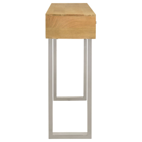 Mozzi 2-drawer Console Table Hand Carved Details NaturalNatural