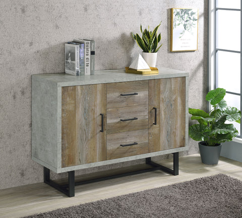 Eason 3-drawer Engineered Wood Cabinet Weathered OakWeathered Oak