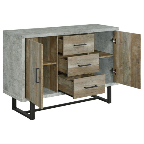 Eason 3-drawer Engineered Wood Cabinet Weathered OakWeathered Oak