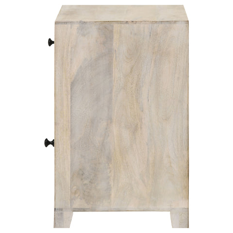 Dove 1-drawer Trellis Pattern Storage Cabinet White WashedWhite Washed