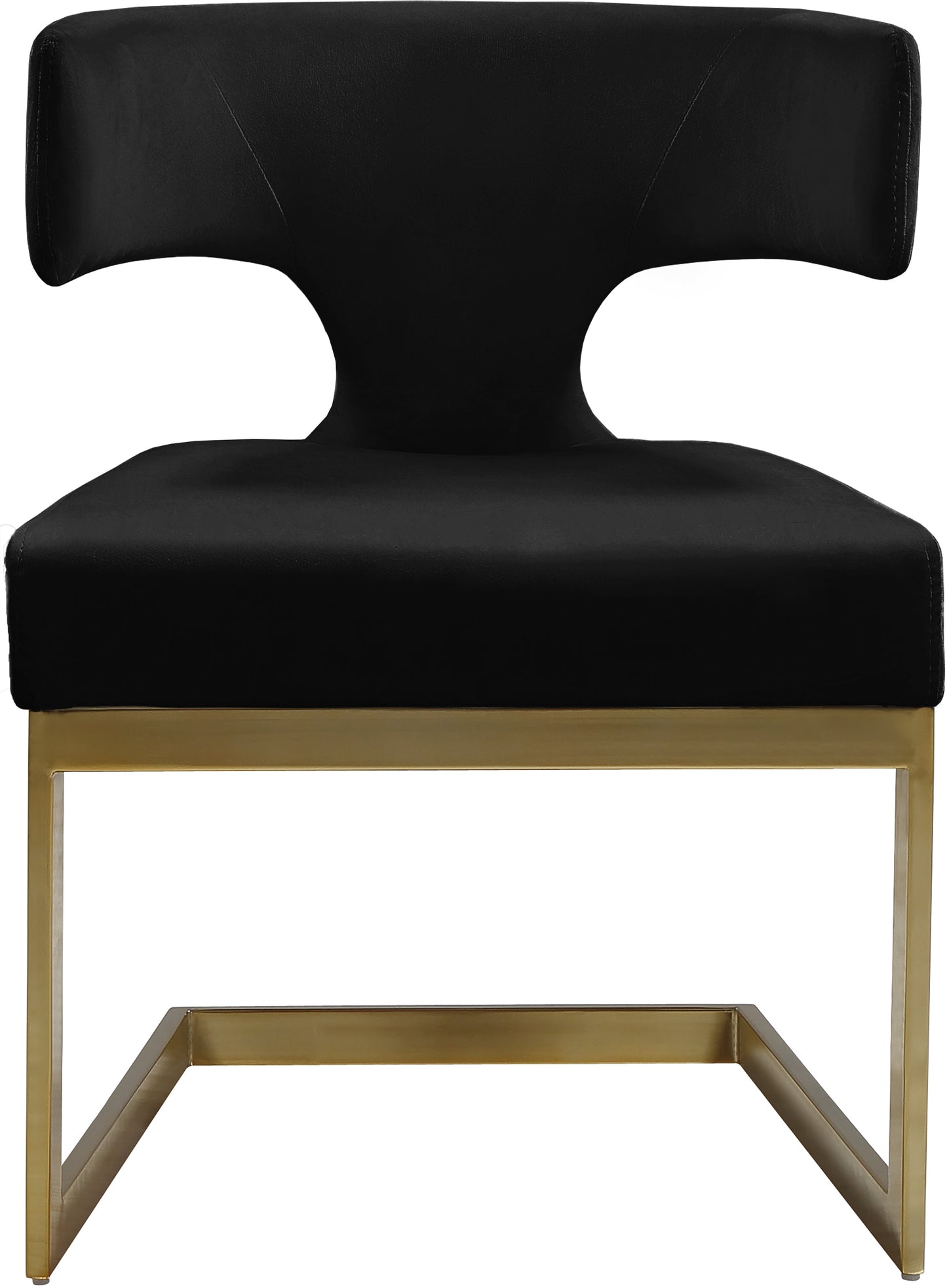 damon black velvet dining chair