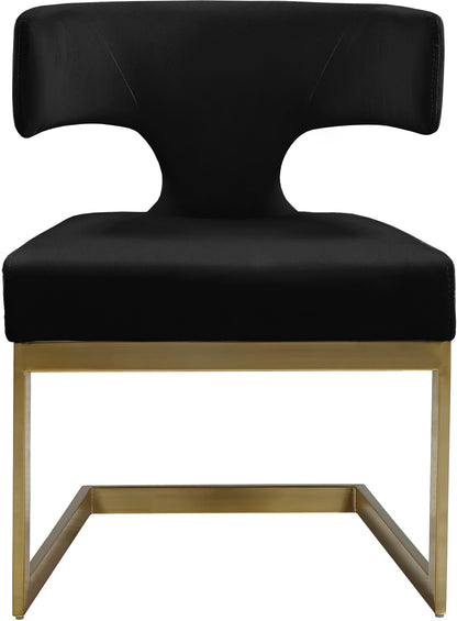 Damon Black Velvet Dining Chair