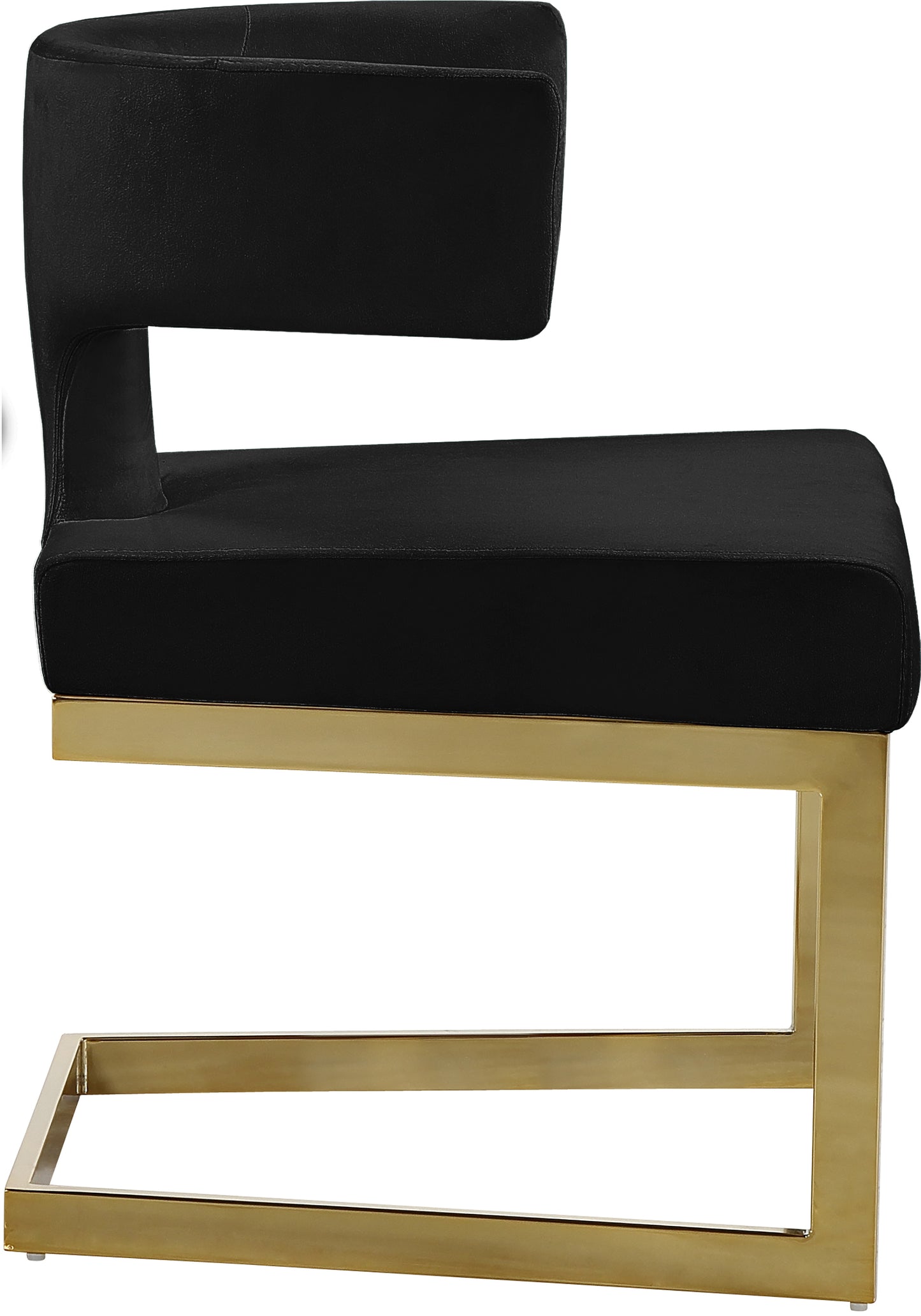 damon black velvet dining chair