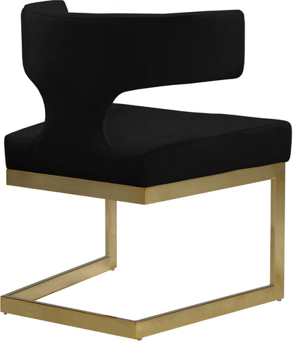 Damon Black Velvet Dining Chair