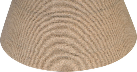 Arden 36" Brown Genuine Marble And Jute Dining Table, 1 Piece