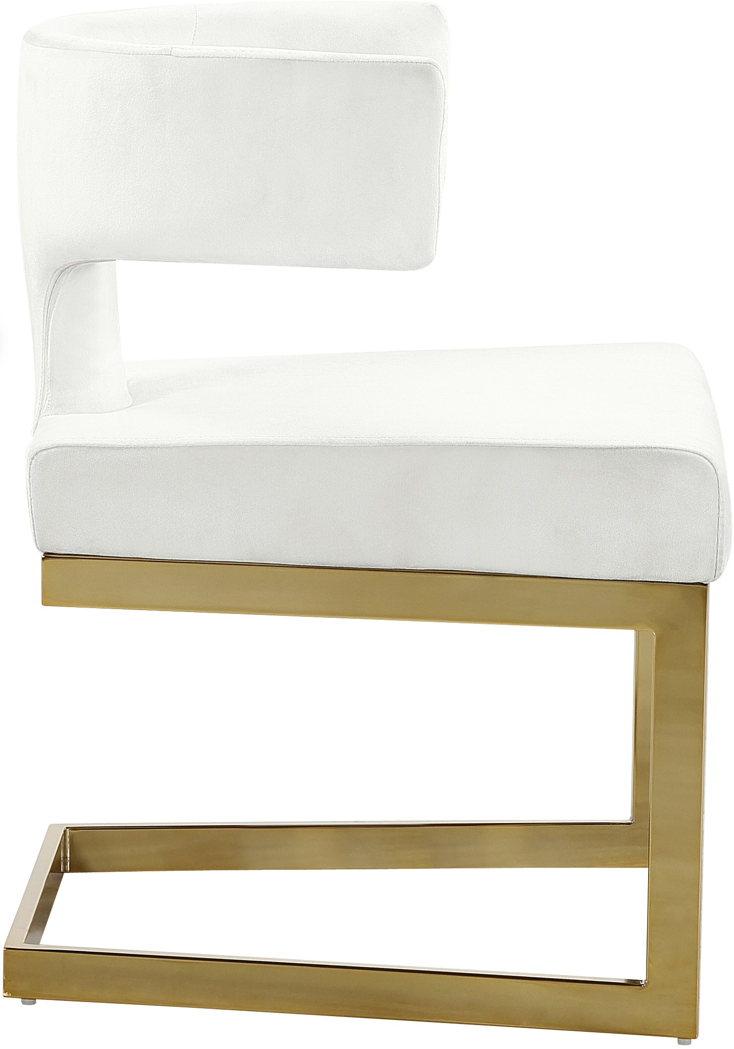 skyler cream velvet dining chair c