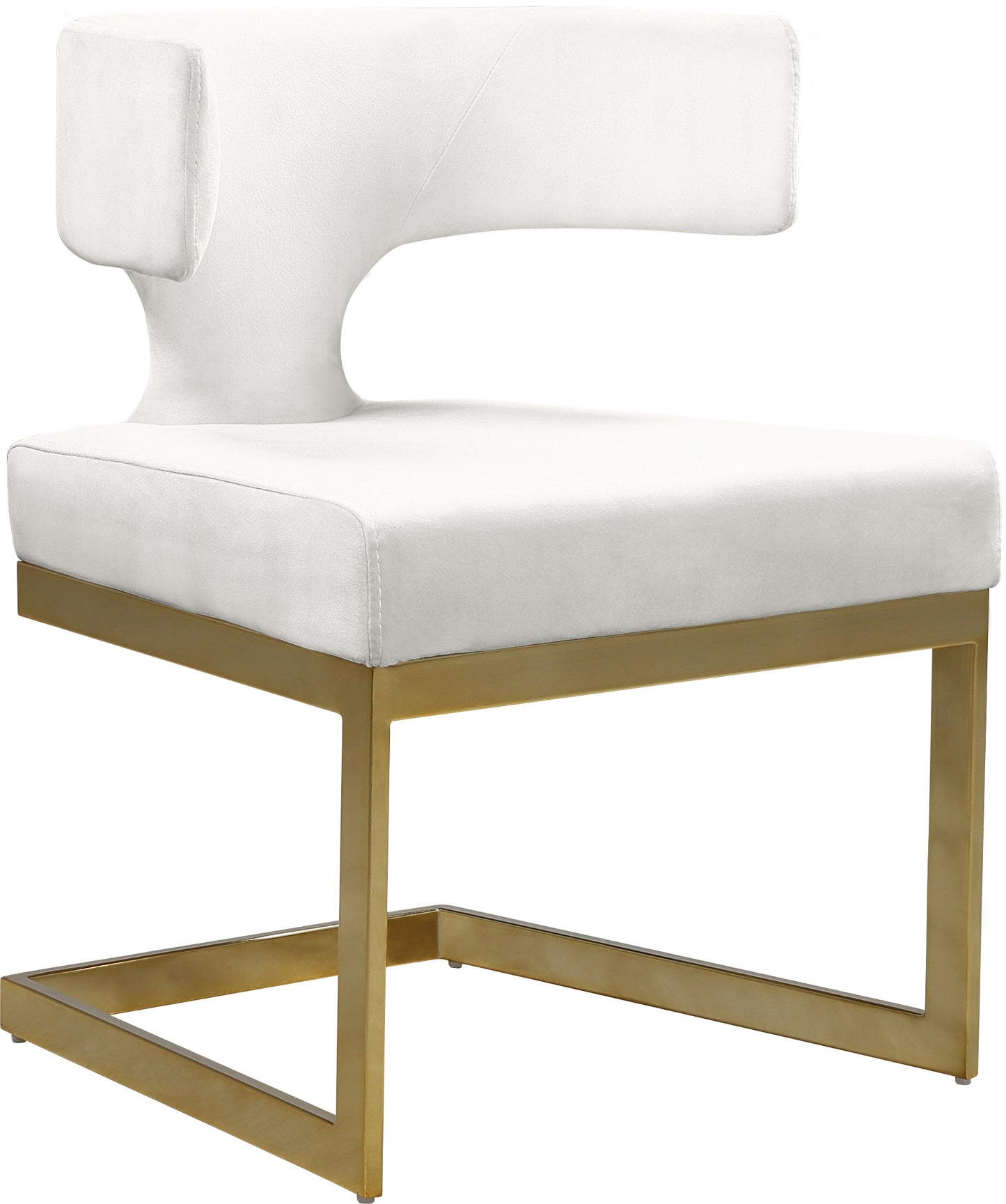 skyler cream velvet dining chair c