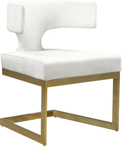 Skyler Cream Velvet Dining Chair C