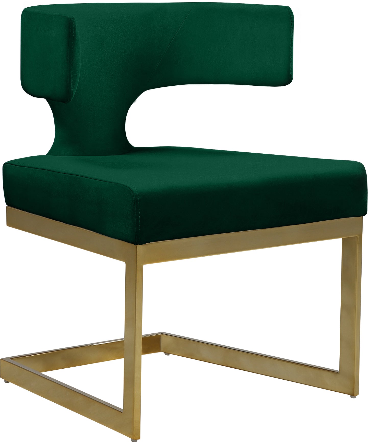 skyler green velvet dining chair c