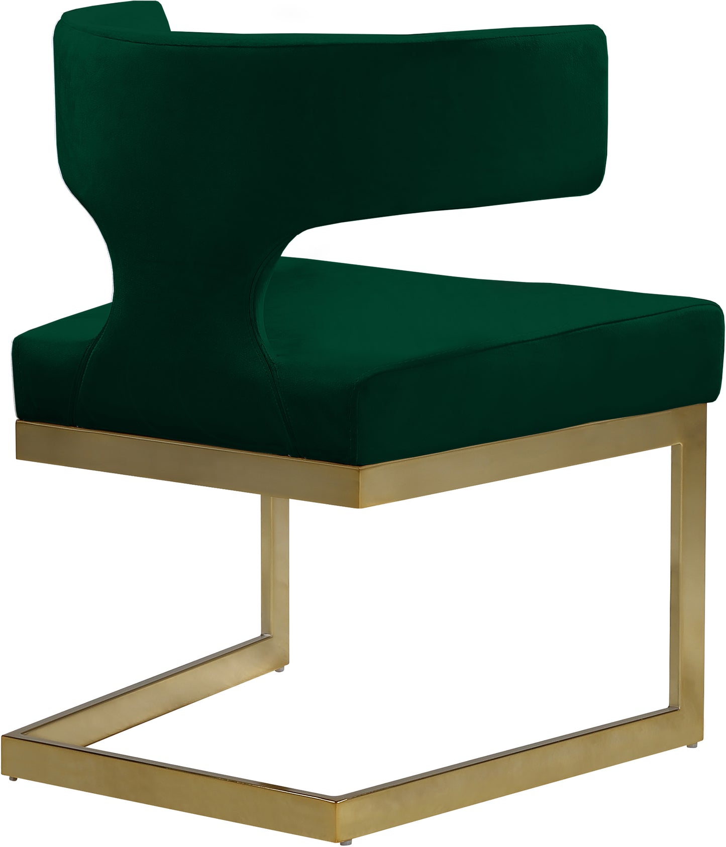 skyler green velvet dining chair c