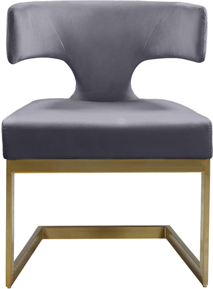 Damon Grey Velvet Dining Chair