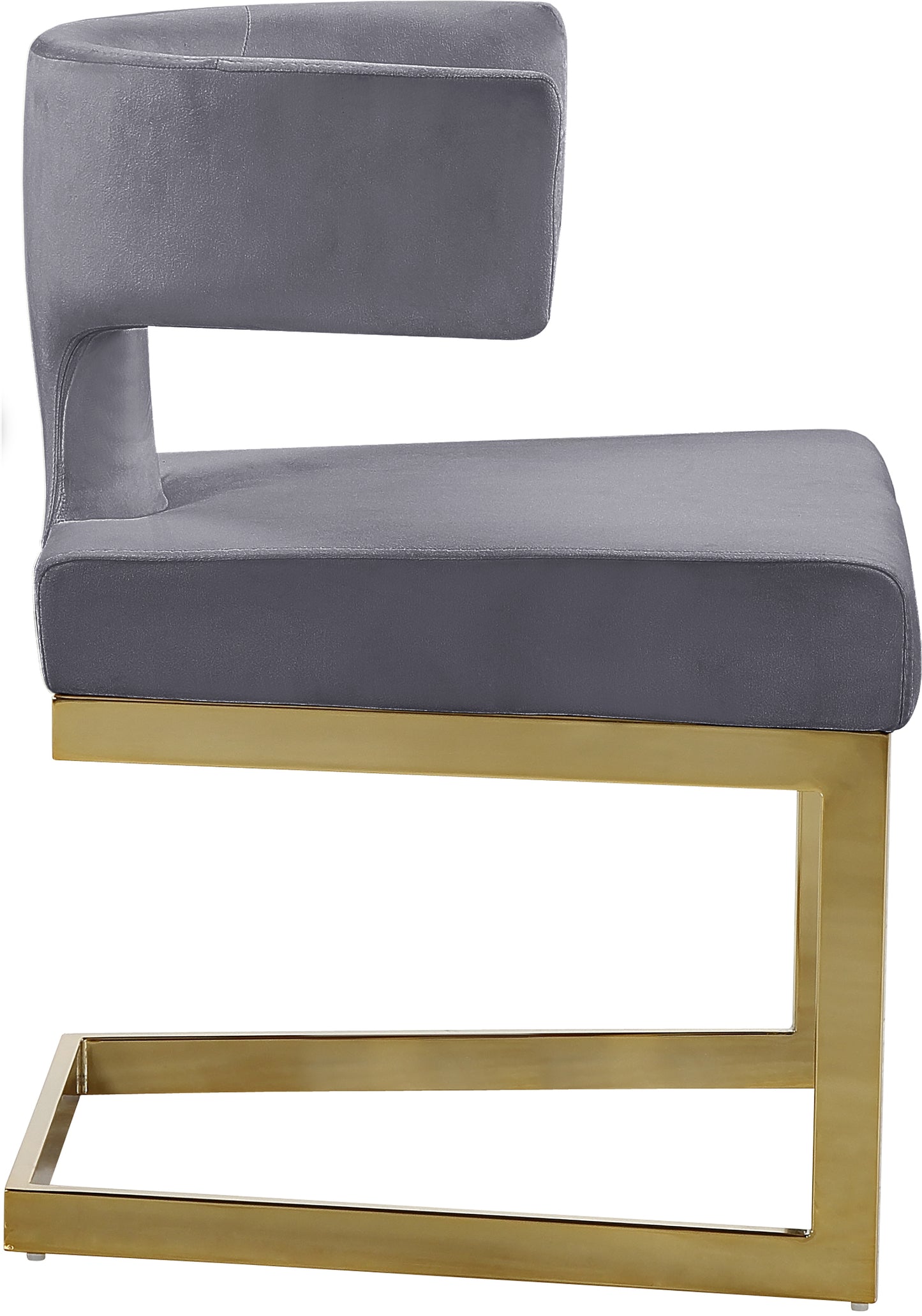 skyler grey velvet dining chair c