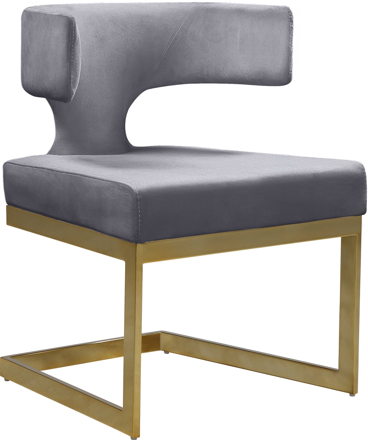 skyler grey velvet dining chair c