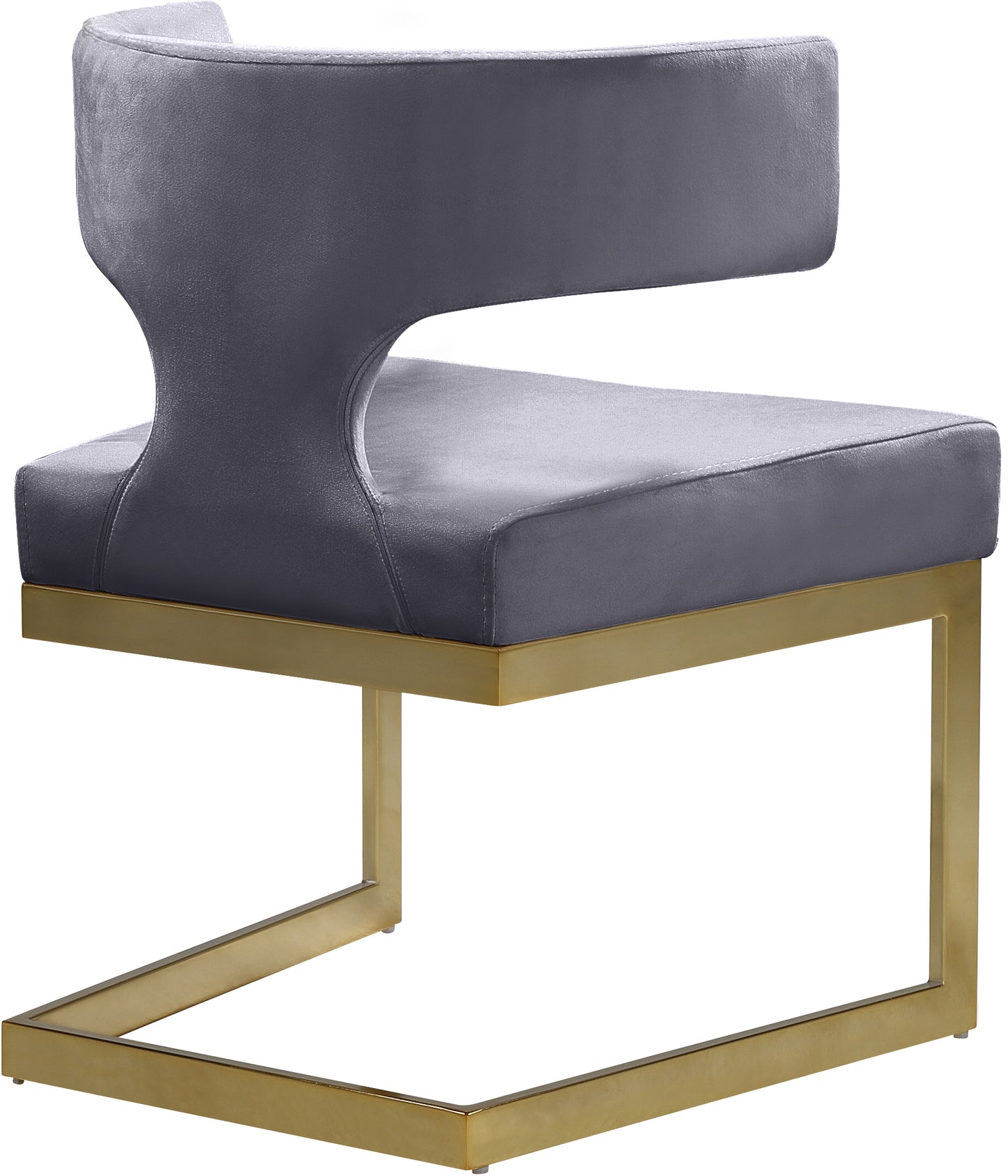 skyler grey velvet dining chair c