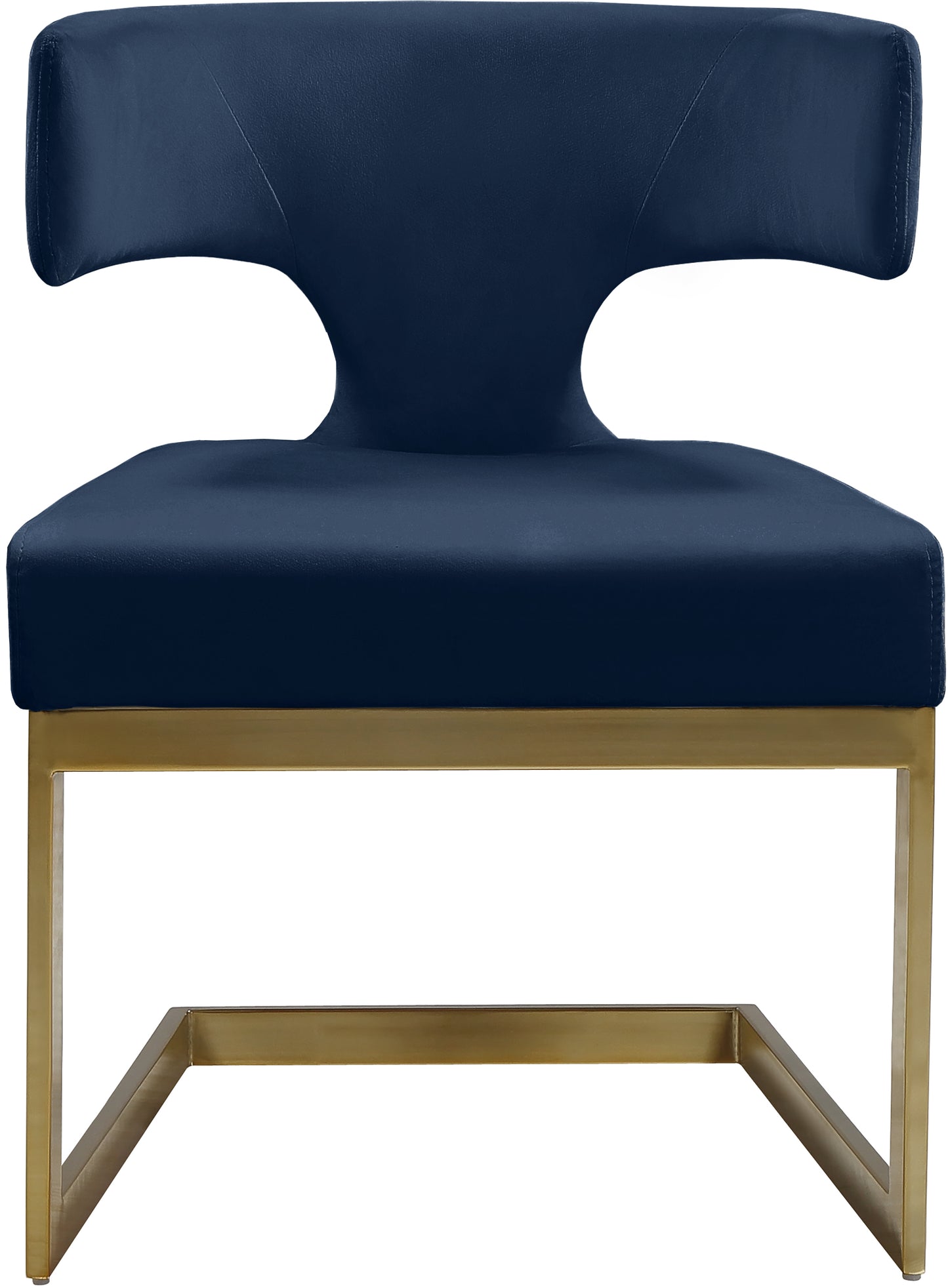 damon navy velvet dining chair