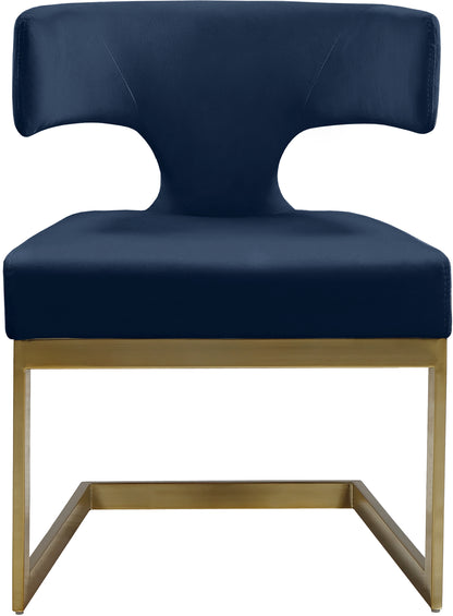 Damon Navy Velvet Dining Chair