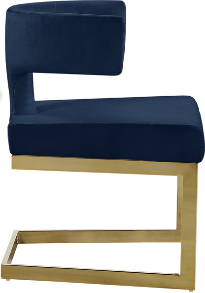 Skyler Navy Velvet Dining Chair C