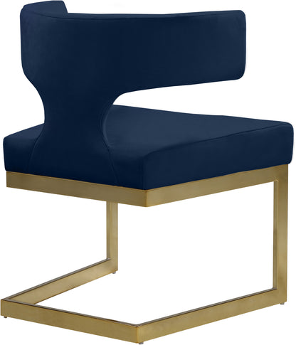 Skyler Navy Velvet Dining Chair C