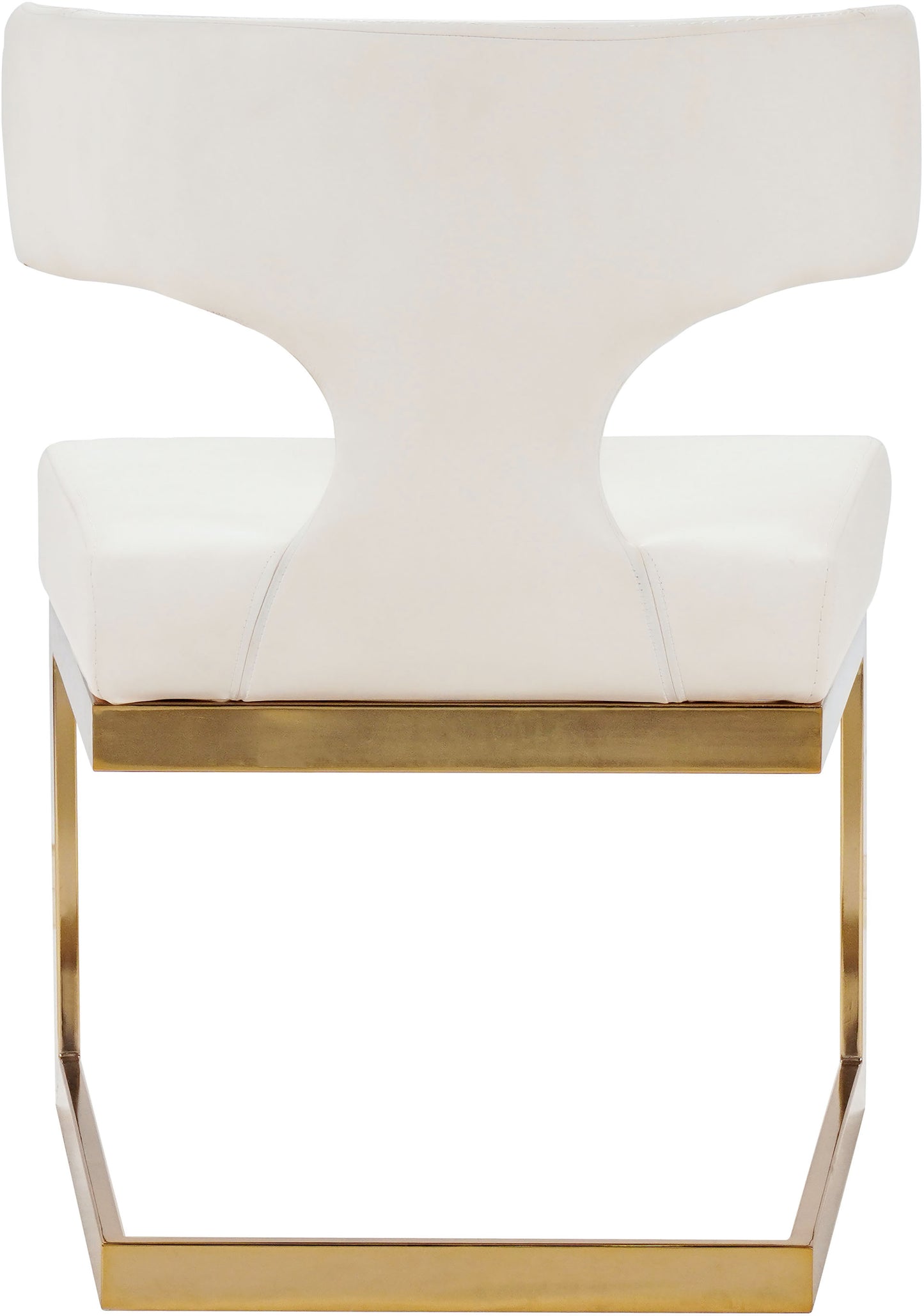 damon white vegan leather dining chair