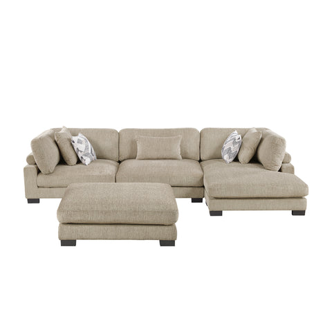 Bennington (4)4-Piece Modular Sectional with Chaise and Ottoman