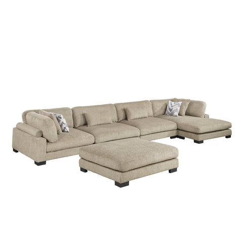 Bennington (5)5-Piece Modular Sectional with Chaise and Ottoman