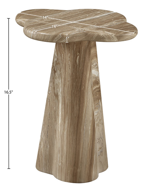 Yara Beige Concrete Indoor/Outdoor End Table, 1 Piece (Style 2)