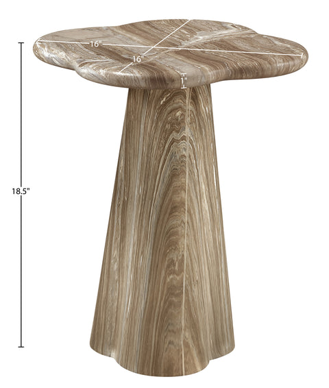 Yara Beige Concrete Indoor/Outdoor End Table, 1 Piece (Style 2) (Style 2)