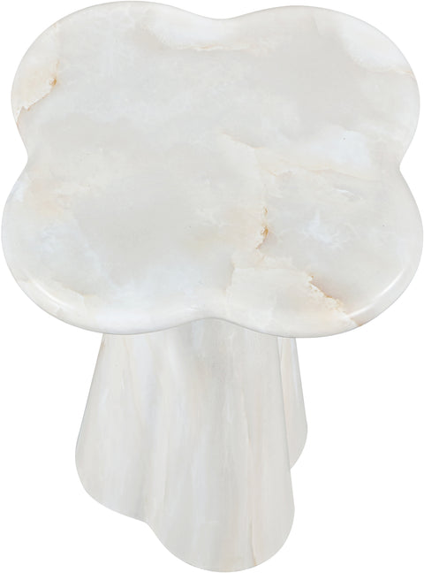 Yara White Concrete Indoor/Outdoor End Table, 1 Piece