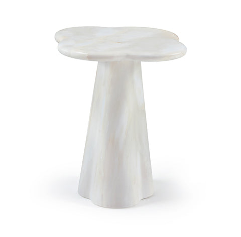 Yara White Concrete Indoor/Outdoor End Table, 1 Piece (Style 2)