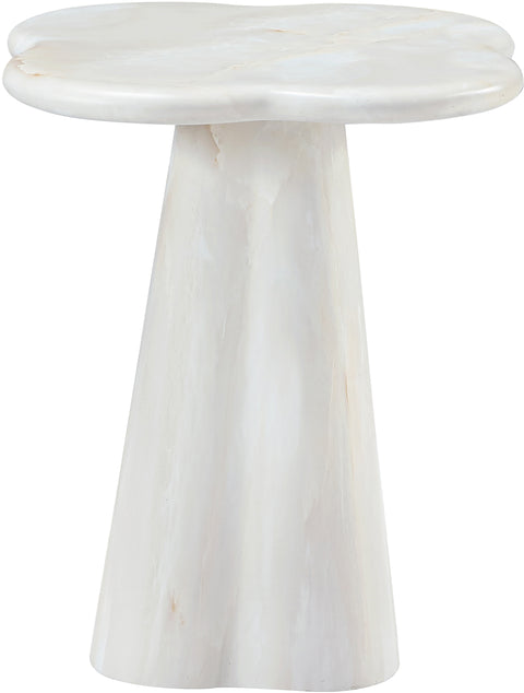 Yara White Concrete Indoor/Outdoor End Table, 1 Piece (Style 2)