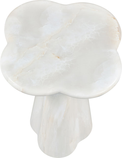 Yara White Concrete Indoor/Outdoor End Table, 1 Piece (Style 2)