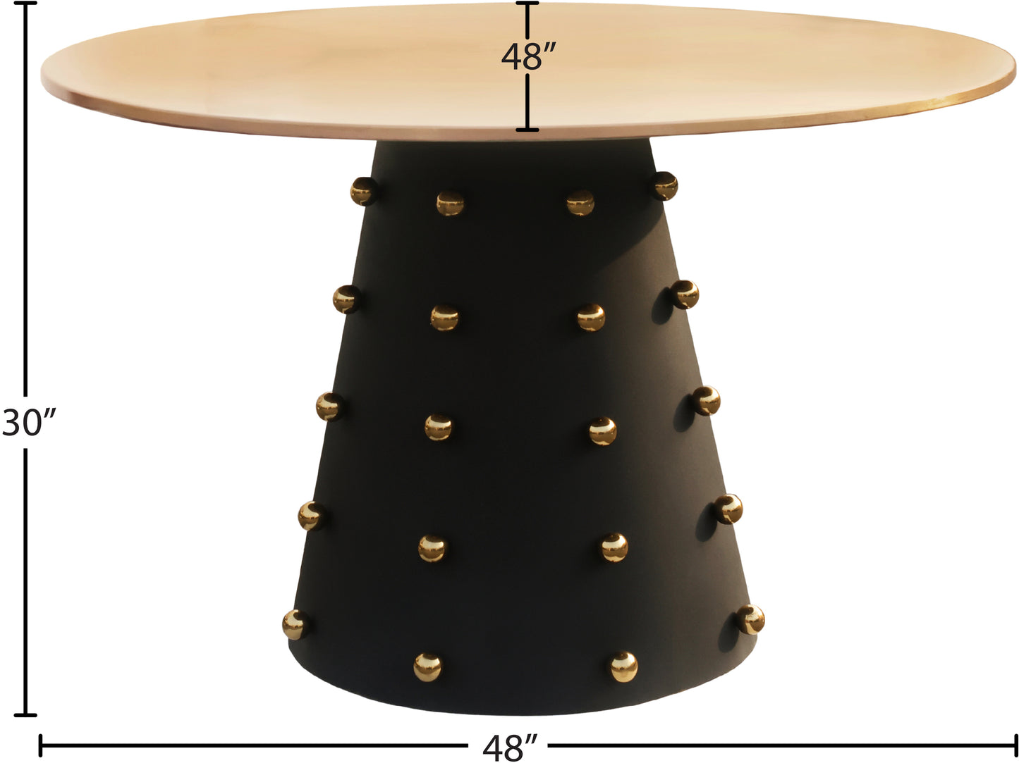 bernada black / gold dining table t