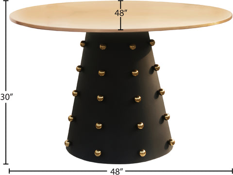 Bernada Black / Gold Dining Table T
