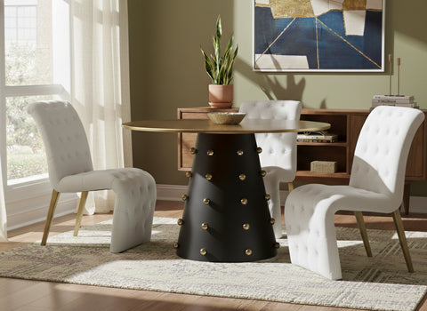 Celeste 48" Black Iron Dining Table, 1 Piece
