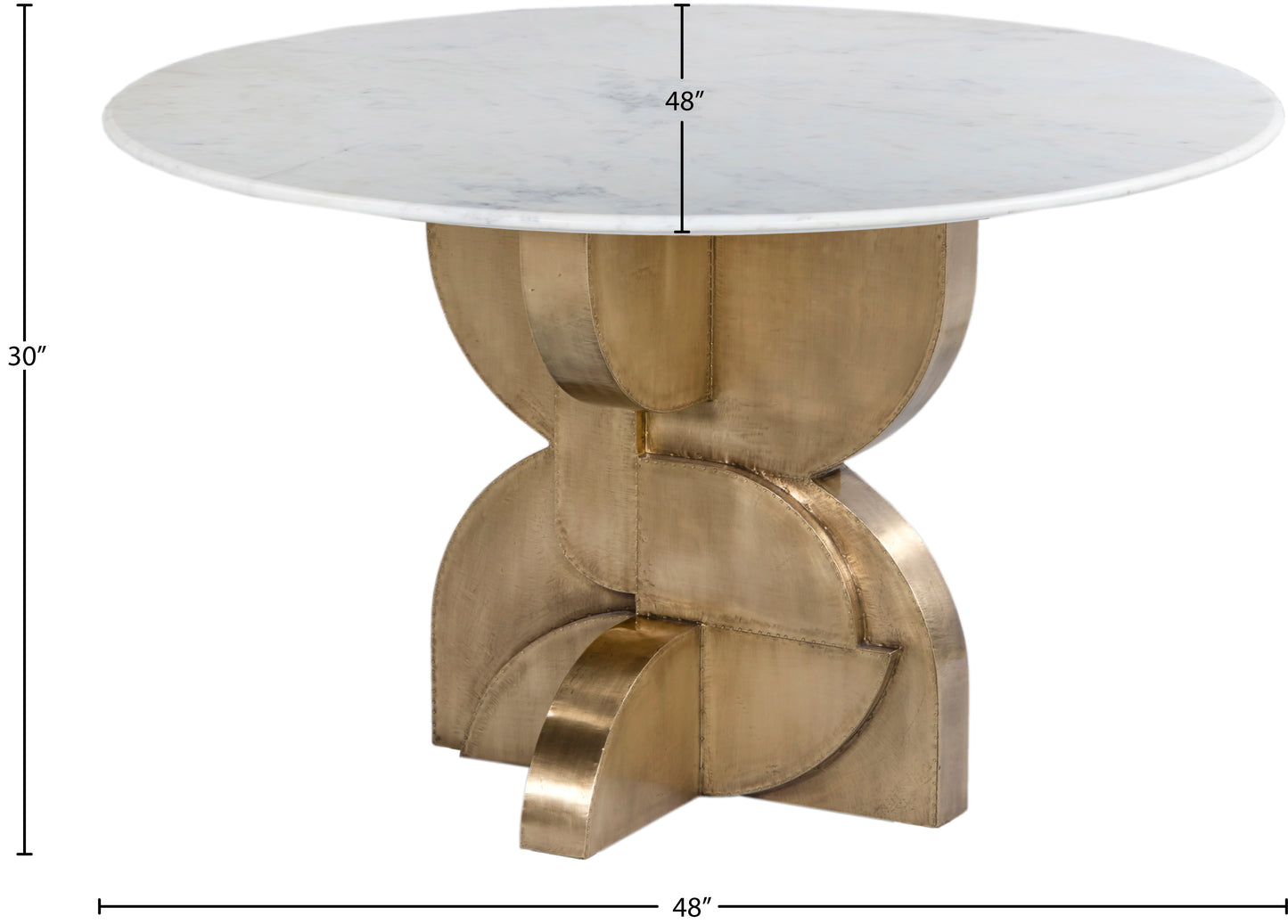 spherical white dining table