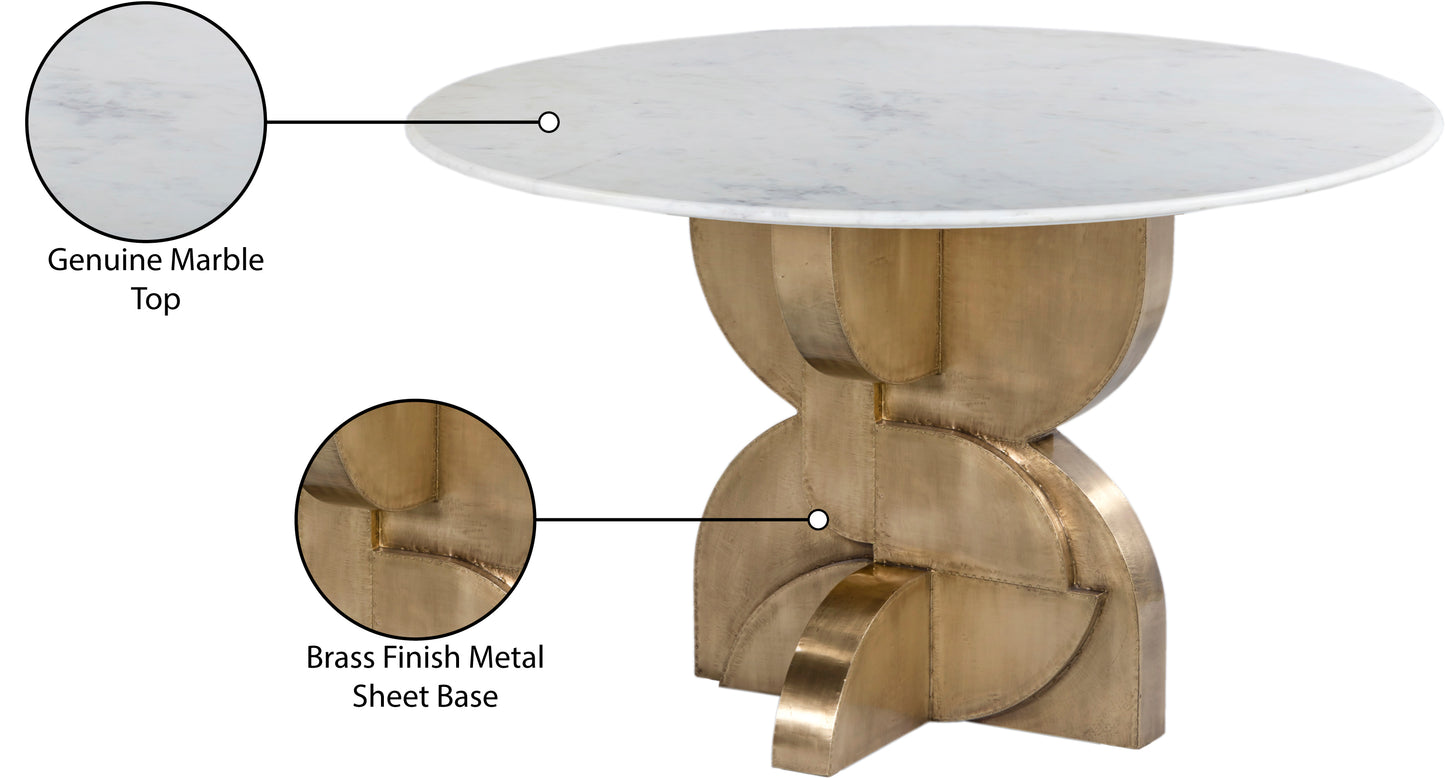 spherical white dining table