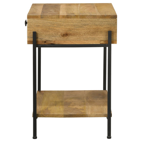 Ditman 1-drawer Wood Accent Side Table Natural MangoNatural Mango