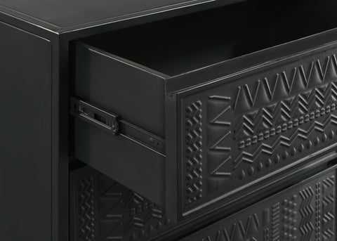 Dermott 3-drawer Multi-Purpose Tall Accent Cabinet Black