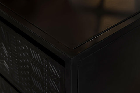Dermott 3-drawer Multi-Purpose Tall Accent Cabinet Black