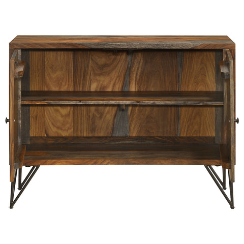 Annie 2-door Sheesham Wood Storage Accent Cabinet GreyGrey Sheesham