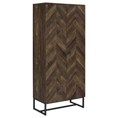 Lucaire 2-door Engineered Wood Accent Cabinet Rustic Oak