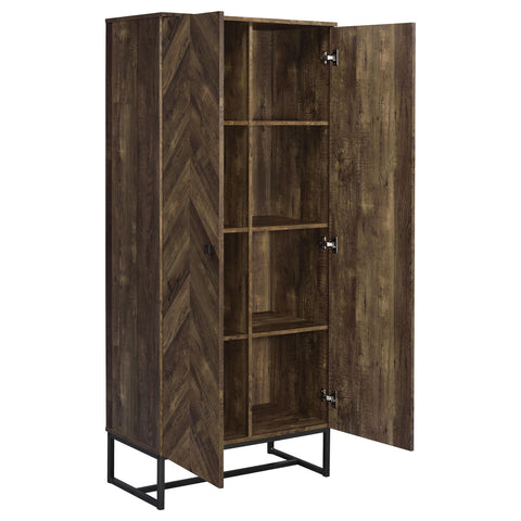 Lucaire 2-door Engineered Wood Accent Cabinet Rustic Oak