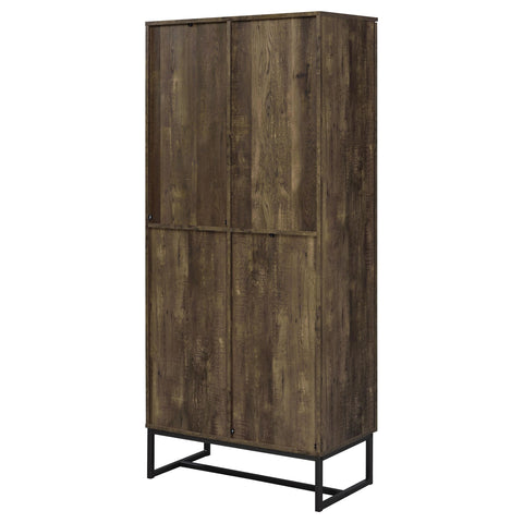 Lucaire 2-door Engineered Wood Accent Cabinet Rustic Oak
