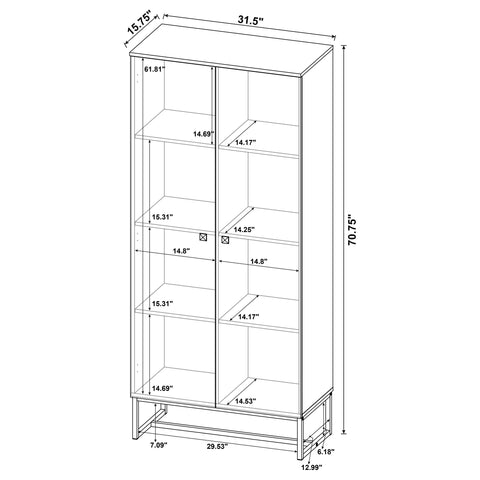 Lucaire 2-door Engineered Wood Accent Cabinet Rustic Oak
