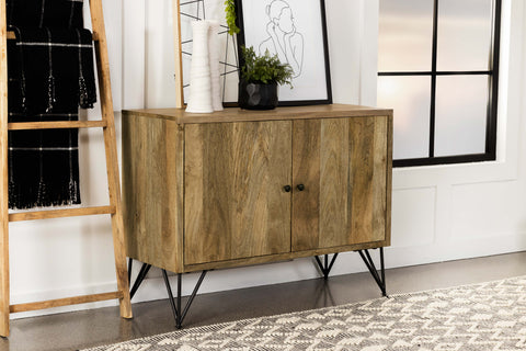 Bristol 2-door Wood Storage Accent Cabinet NaturalNatural