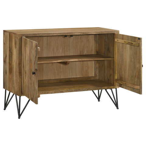 Bristol 2-door Wood Storage Accent Cabinet NaturalNatural